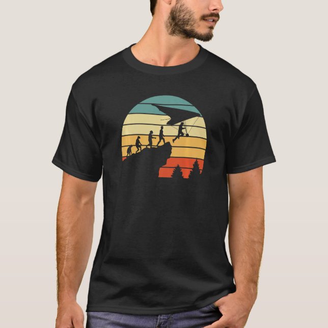 Hang Glider Motif Evolution Hang Gliding T-Shirt (Front)