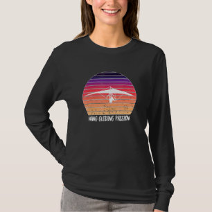 Hang Glider Silhouette Sunset Hang Gliding Passion T-Shirt