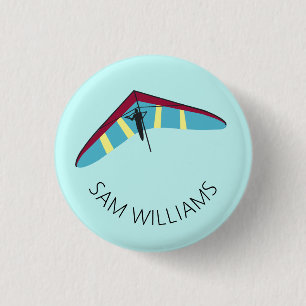 Hang Gliding 3 Cm Round Badge