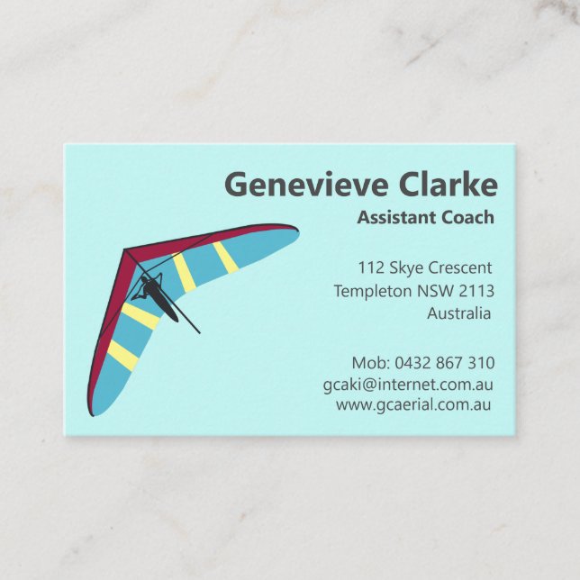 Hang Gliding Business Card (Front)