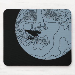 hang gliding by moonlight mouse mat