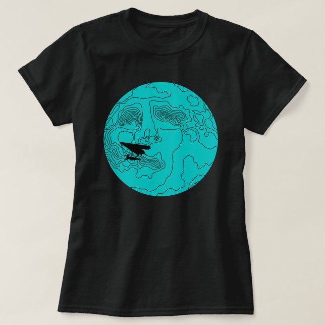hang gliding by moonlight T-Shirt (Design Front)