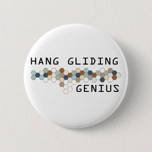 Hang Gliding Genius 6 Cm Round Badge