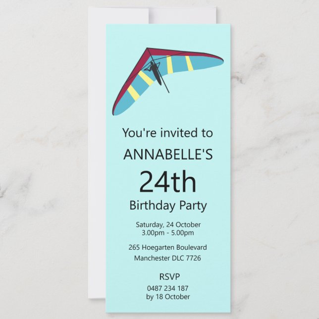 Hang Gliding Invitation (Front)