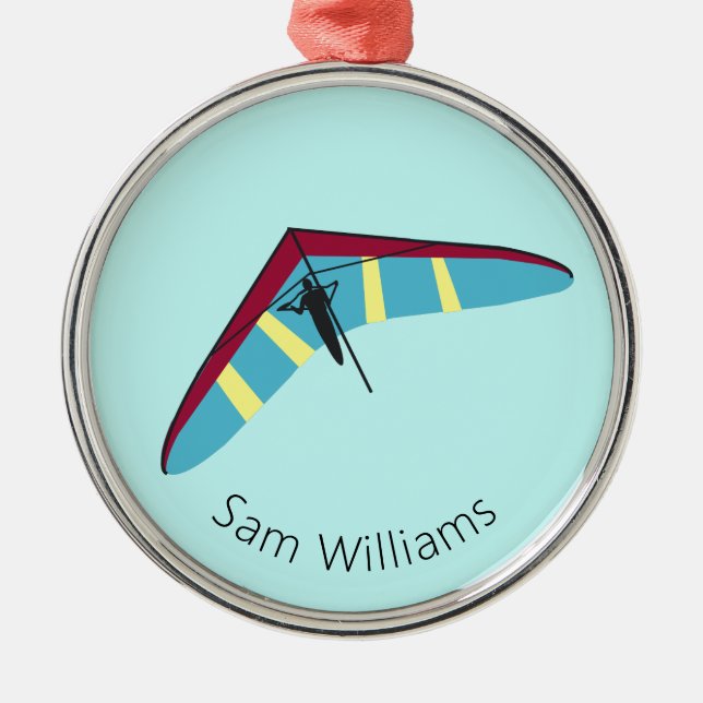 Hang Gliding Metal Tree Decoration (Front)