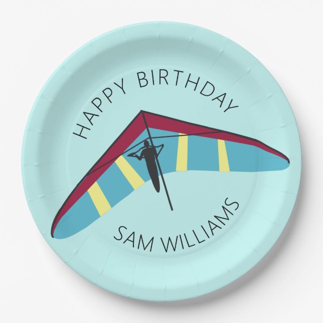 Hang Gliding Paper Plate (Front)