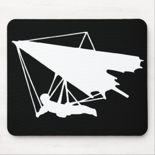 hang gliding silhouette mouse mat