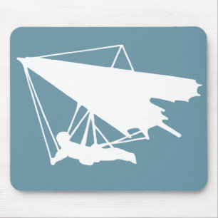 hang gliding silhouette mouse mat