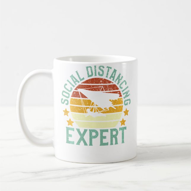 Hang Gliding Social Distancing Hang Glider Coffee Mug (Left)