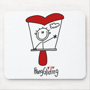 Hang Gliding Stick Figure Mouse Mat