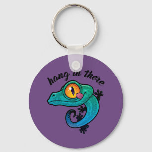 Hang In There Colourful Gecko Key Ring