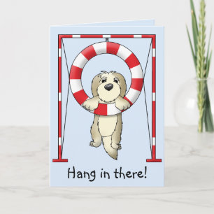 Hang in There Dog Agility Card