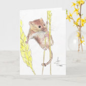 Hang In There, Dormouse! Card (Yellow Flower)