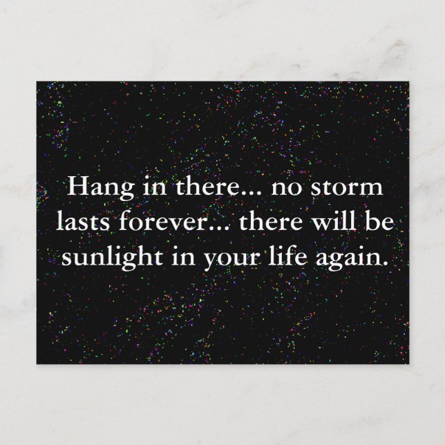 Hang in there Encouraging Quote Postcard (Front)