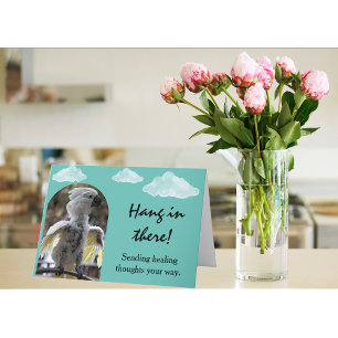 Hang In There Feathered Friend Get Well Card