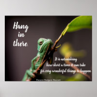 'Hang in There' Frances Hodgson Burnett, chameleon