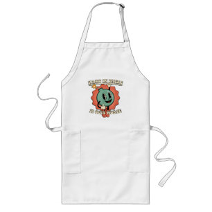 Hang In There It Gets Worse Funny Cartoon Bomb Long Apron