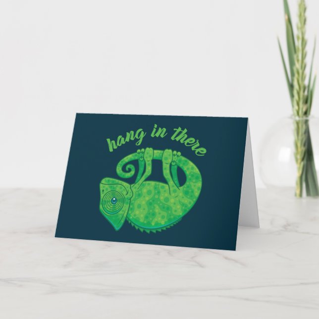 Hang In There Magical Chameleon Card (Front)