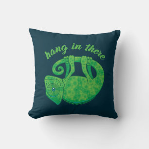 Hang In There Magical Chameleon Cushion
