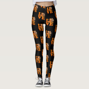 Hang in There Punch Monkey Cute Baby Macaque Leggings