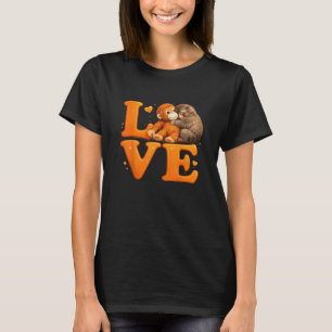 Hang in There Punch Monkey Cute Baby Macaque  T-Shirt