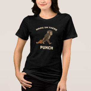 Hang In There Punch – Resilient Monkey with Plush Tri-Blend Shirt