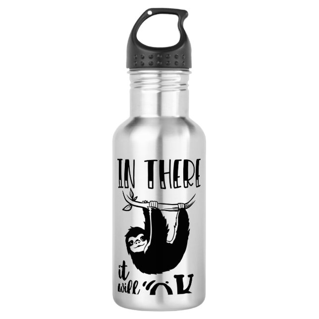 Hang In There  Sloth 710 Ml Water Bottle (Front)