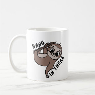 Hang in there sloth coffee mug