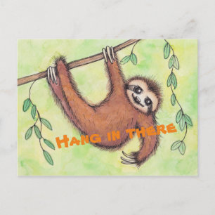 Hang in There Sloth Postcard