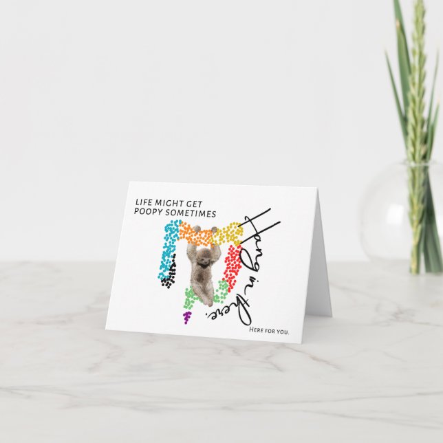 Hang In There tSNE Colon Plot Note Card (Front)