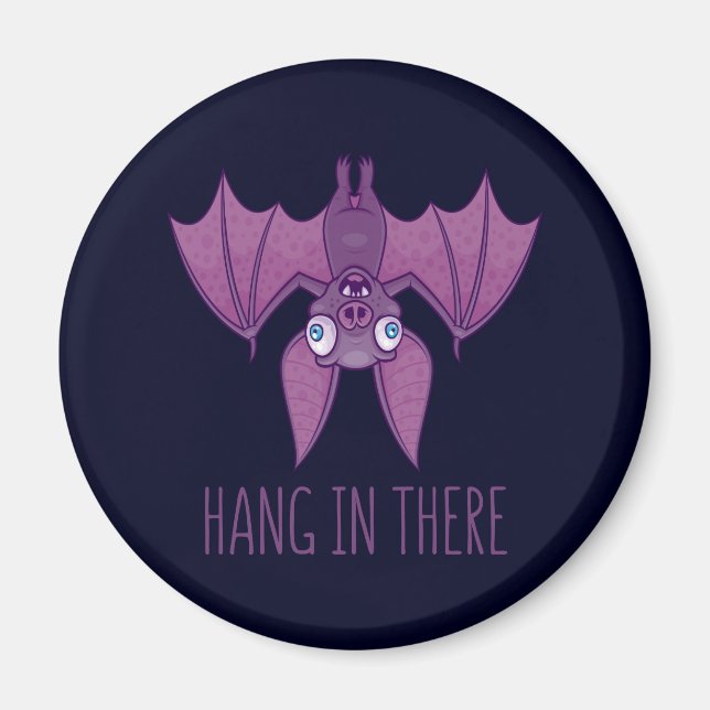 Hang In There Wacky Vampire Bat Magnet (Front)