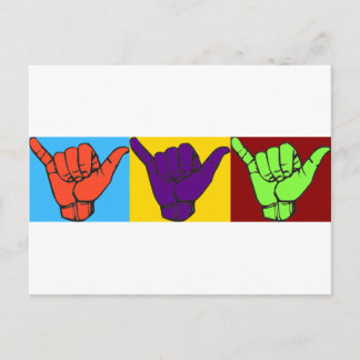 Hang loose design postcard