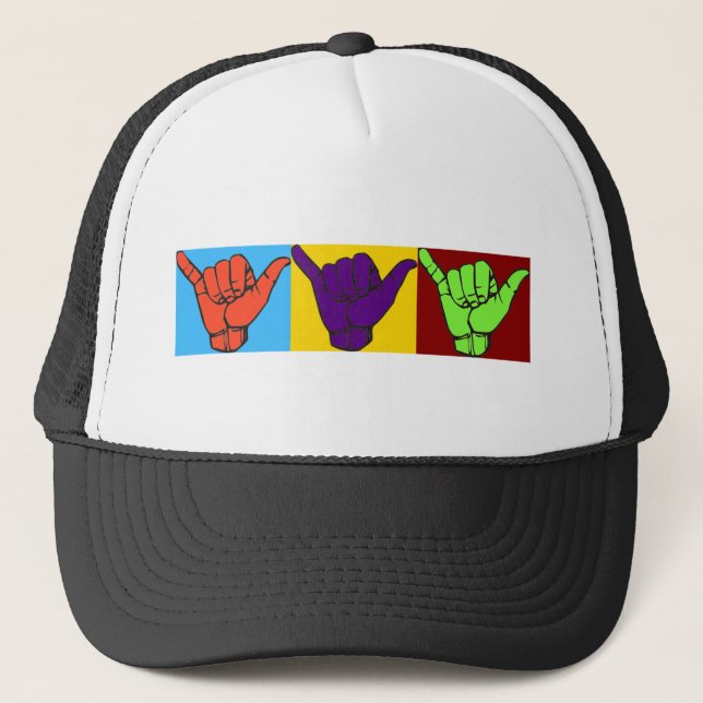 Hang loose design trucker hat (Front)
