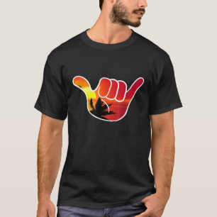 Hang Loose Kids Boys Gift Shaka Sunset Tropical Al T-Shirt