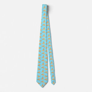 Hang Loose Shaka Hawaiian themed tie in light blue