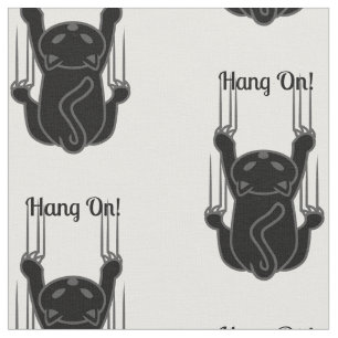 Hang On Black Cat Thunder_Cove Fabric