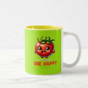 Hang on Little Tomato, Tomato Lover Gift,  Two-Tone Coffee Mug