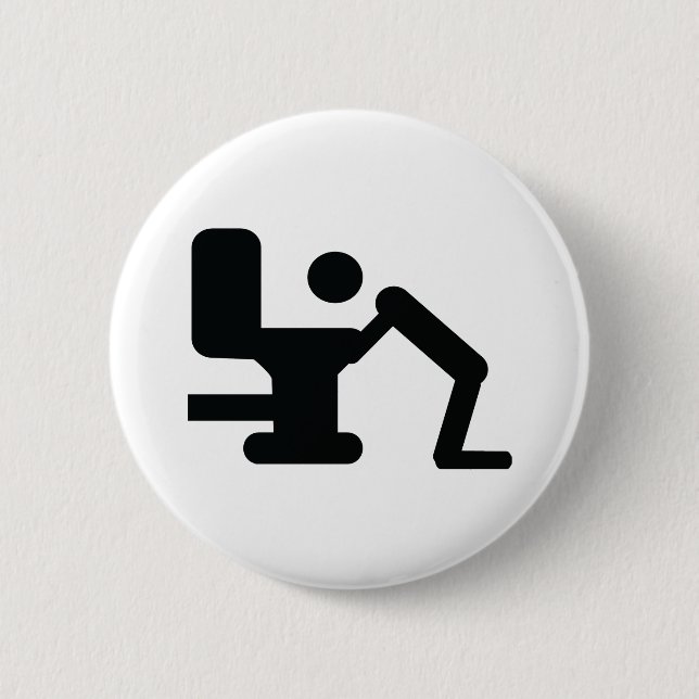 hang over icon 6 cm round badge (Front)