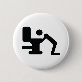 hang over icon 6 cm round badge