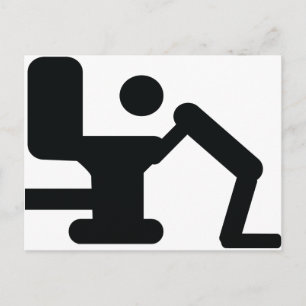 hang over icon postcard