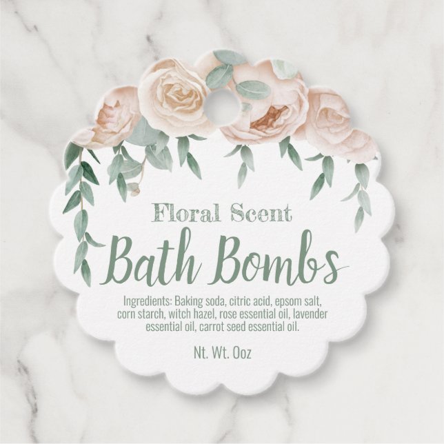 Hang Tag Label For Homemade Bath Bomb (Front)