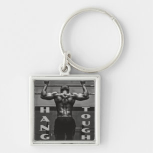 Hang Tough Muscle Man Workout Gym Key Ring