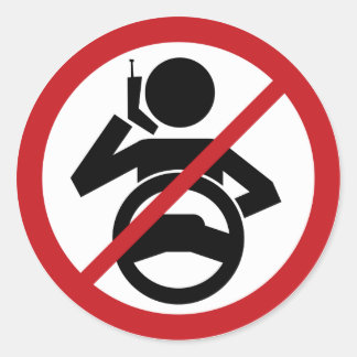 Hang Up and Drive Classic Round Sticker