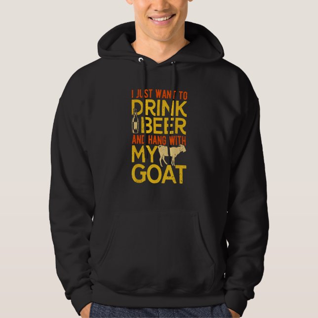 Hang With My Goat Dad Goat Father Goat Farmer Goat Hoodie (Front)