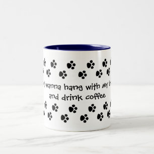 hang with my husky Two-Tone coffee mug