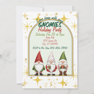 Hang with your Gnomies Holiday Party Invitation