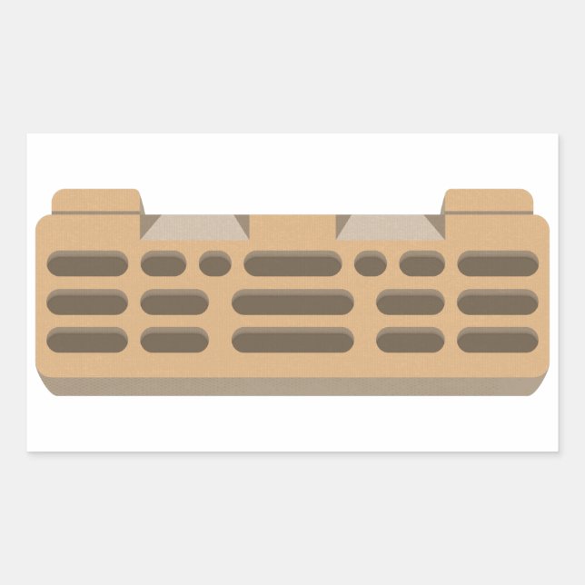Hangboard bouldering climbing training board rectangular sticker (Front)