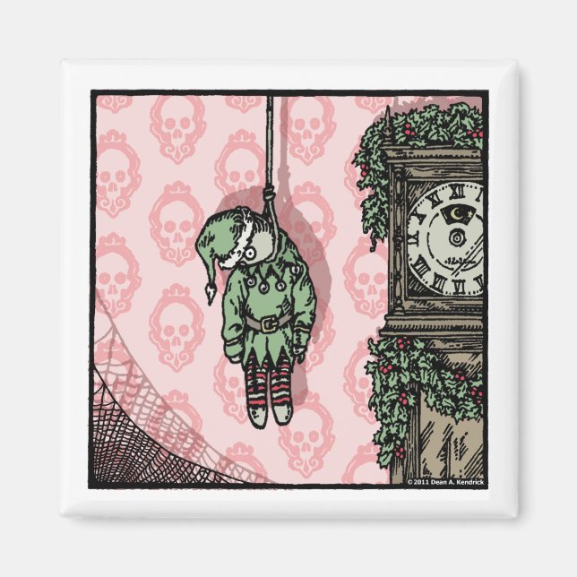 Hanged Elf Doll - Magnet Pop Goth Holiday (Front)