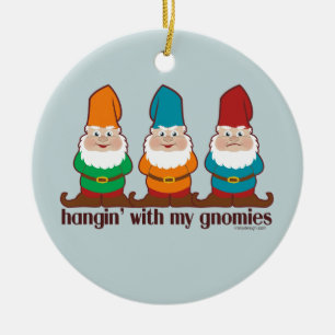 Hangin' With My Gnomies Ceramic Tree Decoration