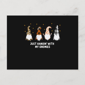 Hangin with my Gnomies, christmas, halloween Postcard